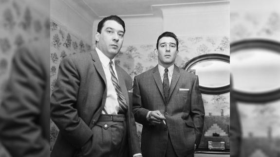 The Kray Twins pictured in an East London flat