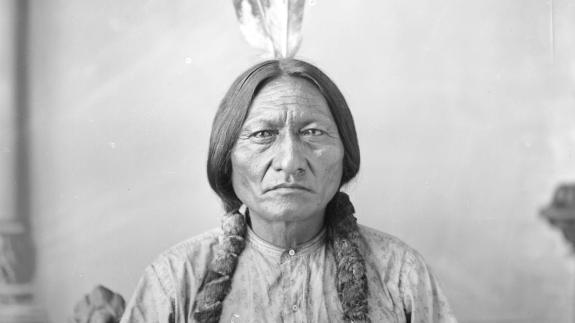 Black and white photograph of Sitting Bull