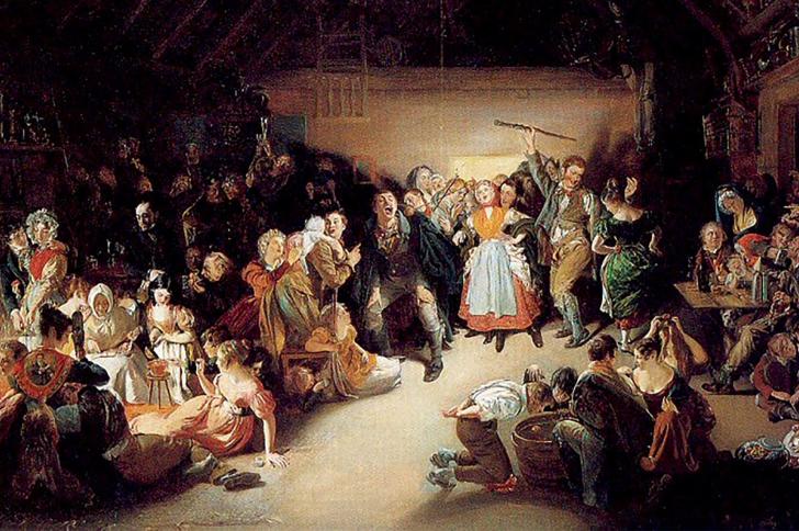 Snap-Apple Night, painted by Daniel Maclise in 1833