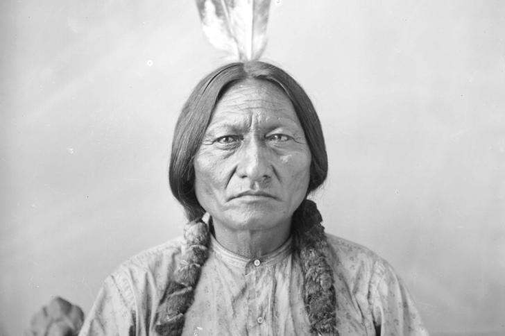 Black and white photograph of Sitting Bull