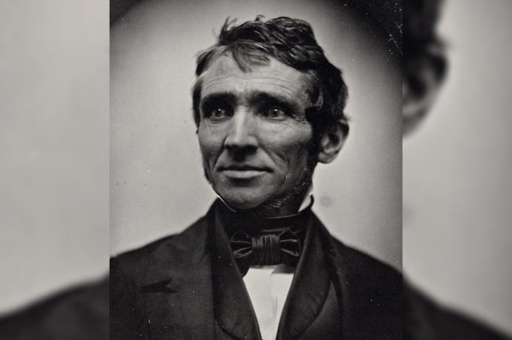 Black and white portrait photograph of Charles Goodyear
