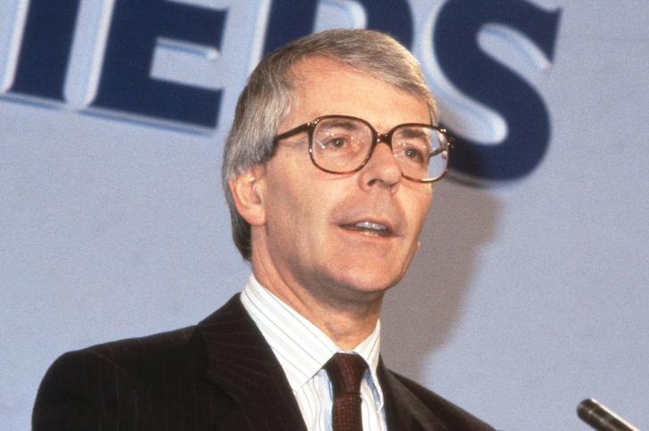 John Major speaking at an event