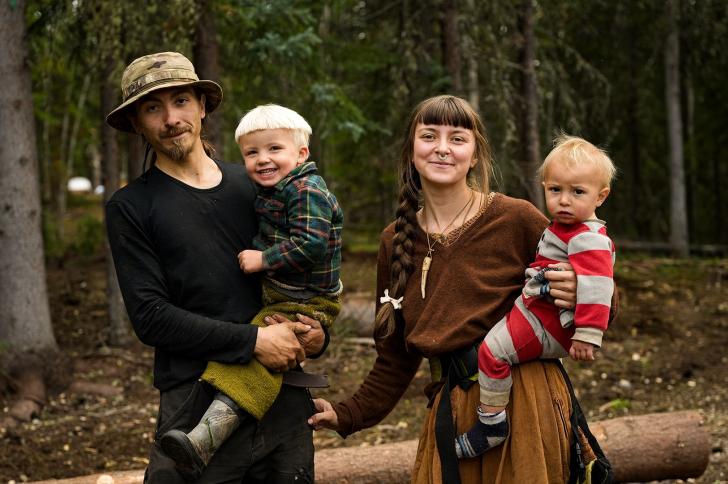 Chance and Soraya Painter holding two of their children