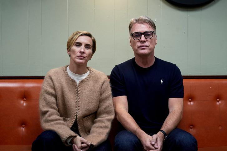 Vicky McClure and Jonny Owen sitting next to each other