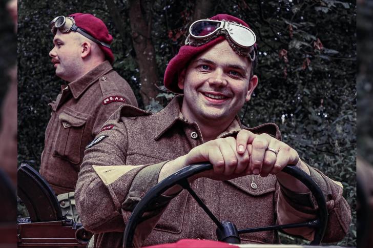 Steve Davies at a living history event
