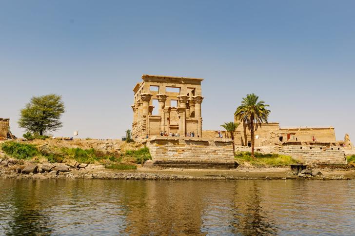 The Temple of Philae as seen from the River Nile
