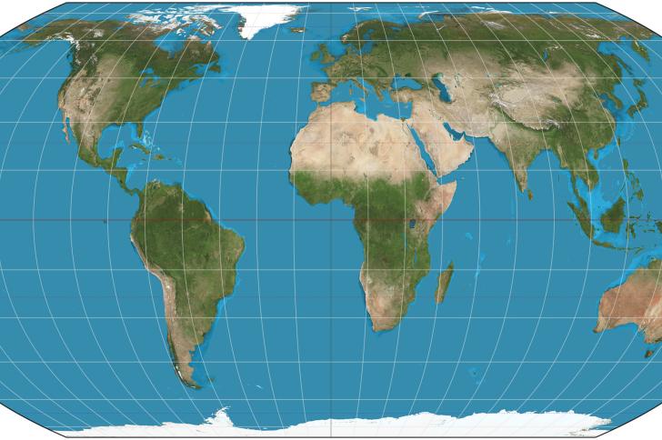 The Equal Earth map showing countries at their actual size