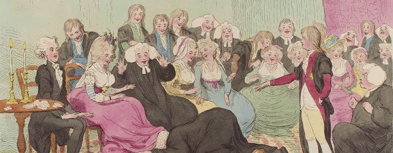 18th drawing depicting a game of Questions and Commands