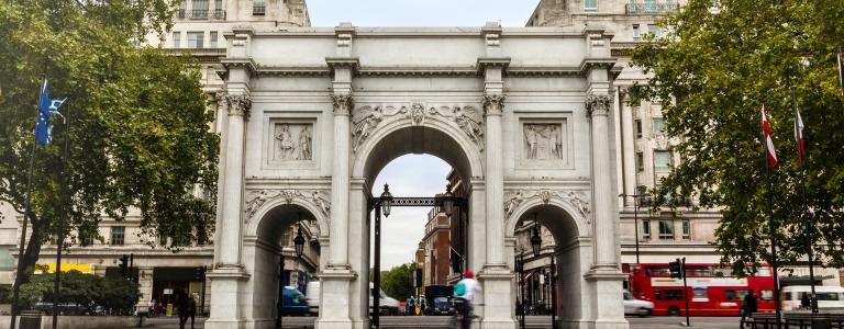 Marble Arch monument in London, UK