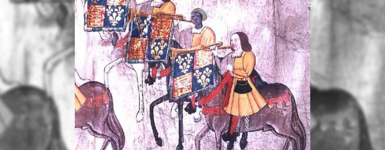 An extract from the Westminster Tournament Roll showing John Blanke