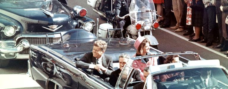 JFK in the limousine before his assassination