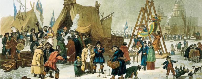 'The Frost Fair of 1814' by Luke Clenell