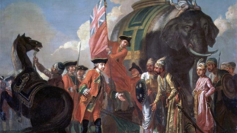 england haunted in Painting from the Battle of Plassey