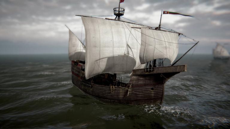 A rendering of what the Newport Medieval Ship would have looked like